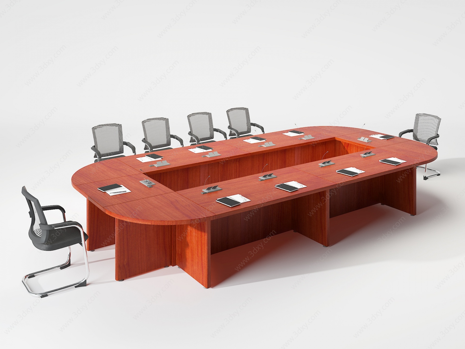 现代办公会议桌椅3D模型