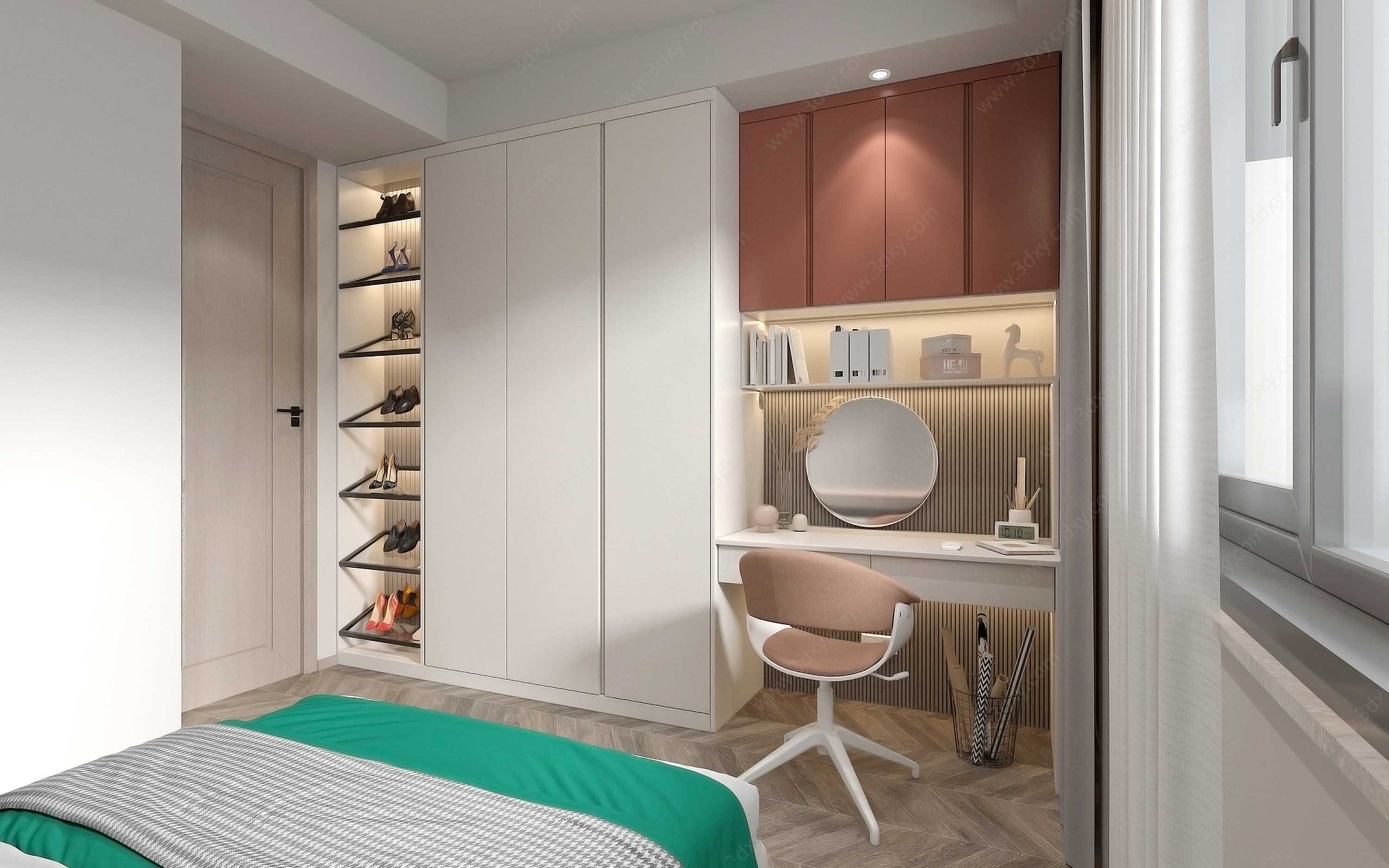 现代风格卧室衣柜3D模型