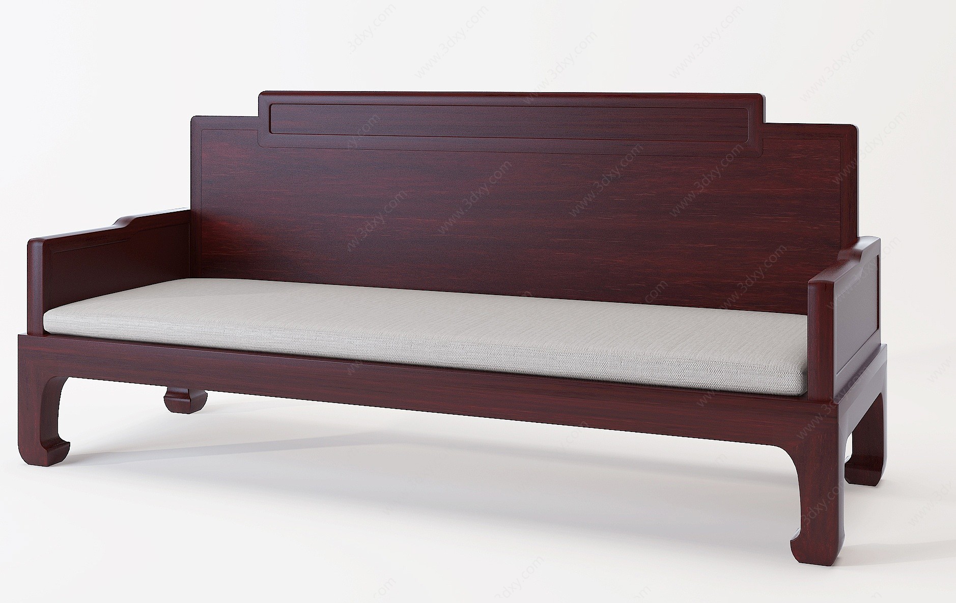 中式古典红木实木沙发3D模型