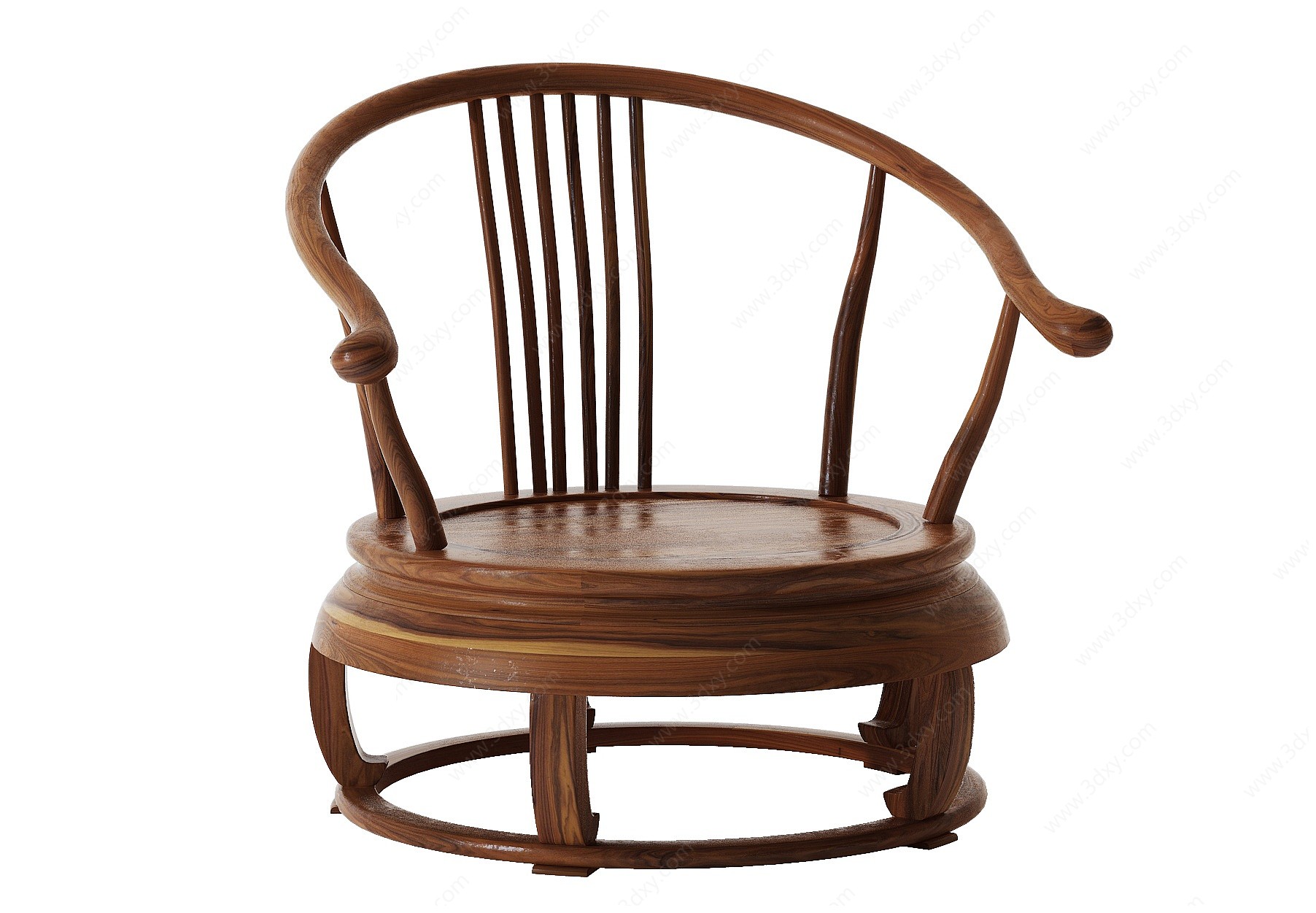 中式古典实木椅子3D模型