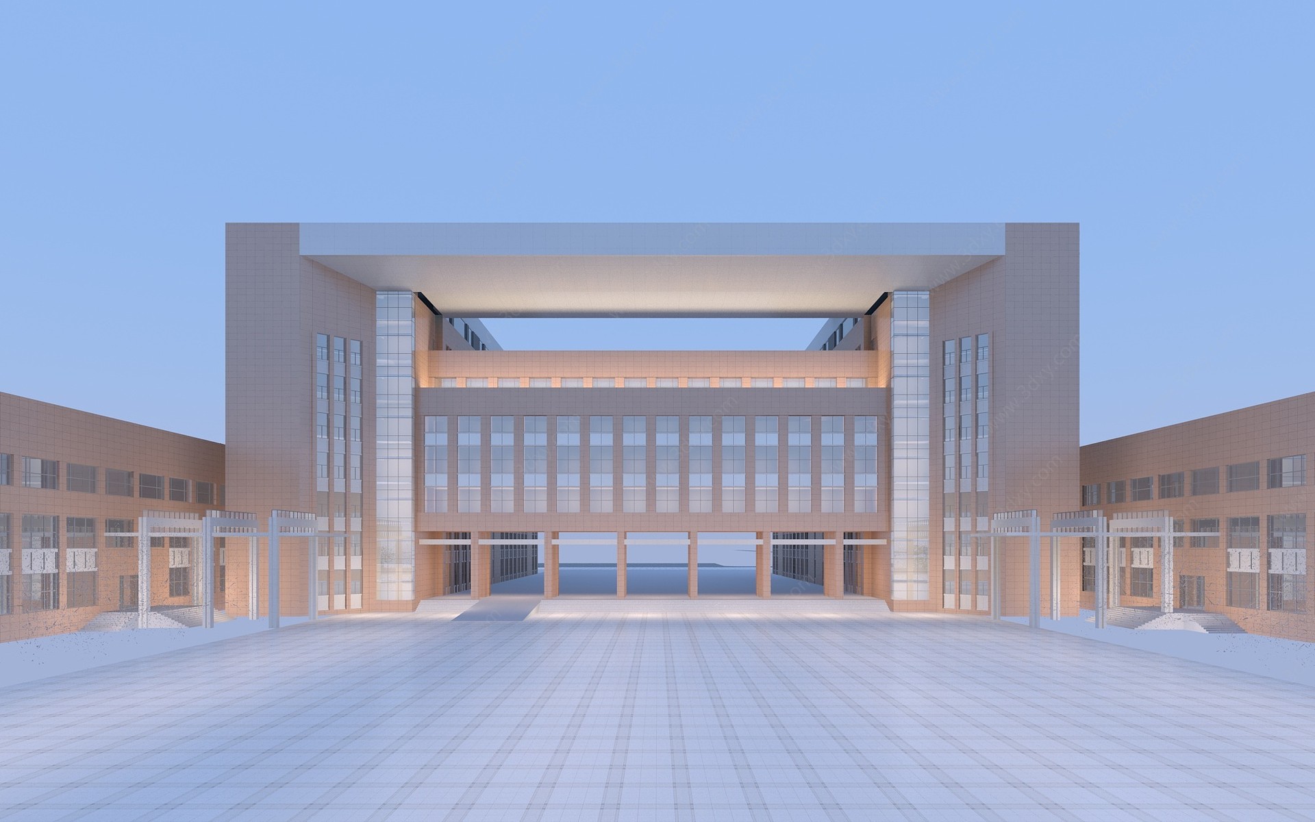 现代风格厂房办公楼3D模型