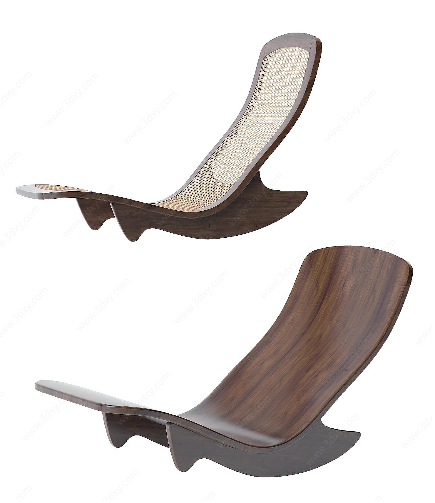 现代简约躺椅3D模型