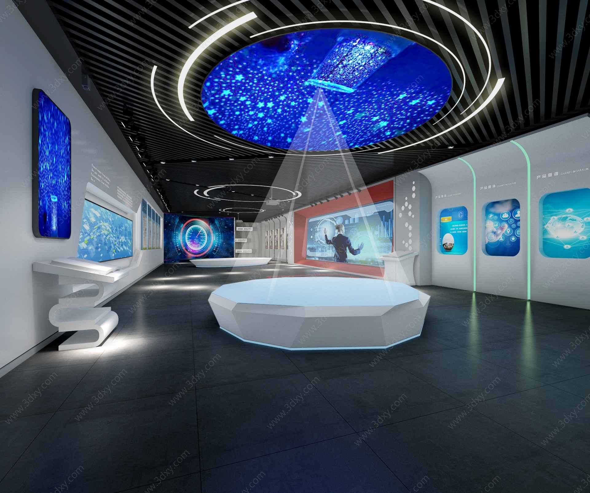超现代科技展厅展馆3D模型