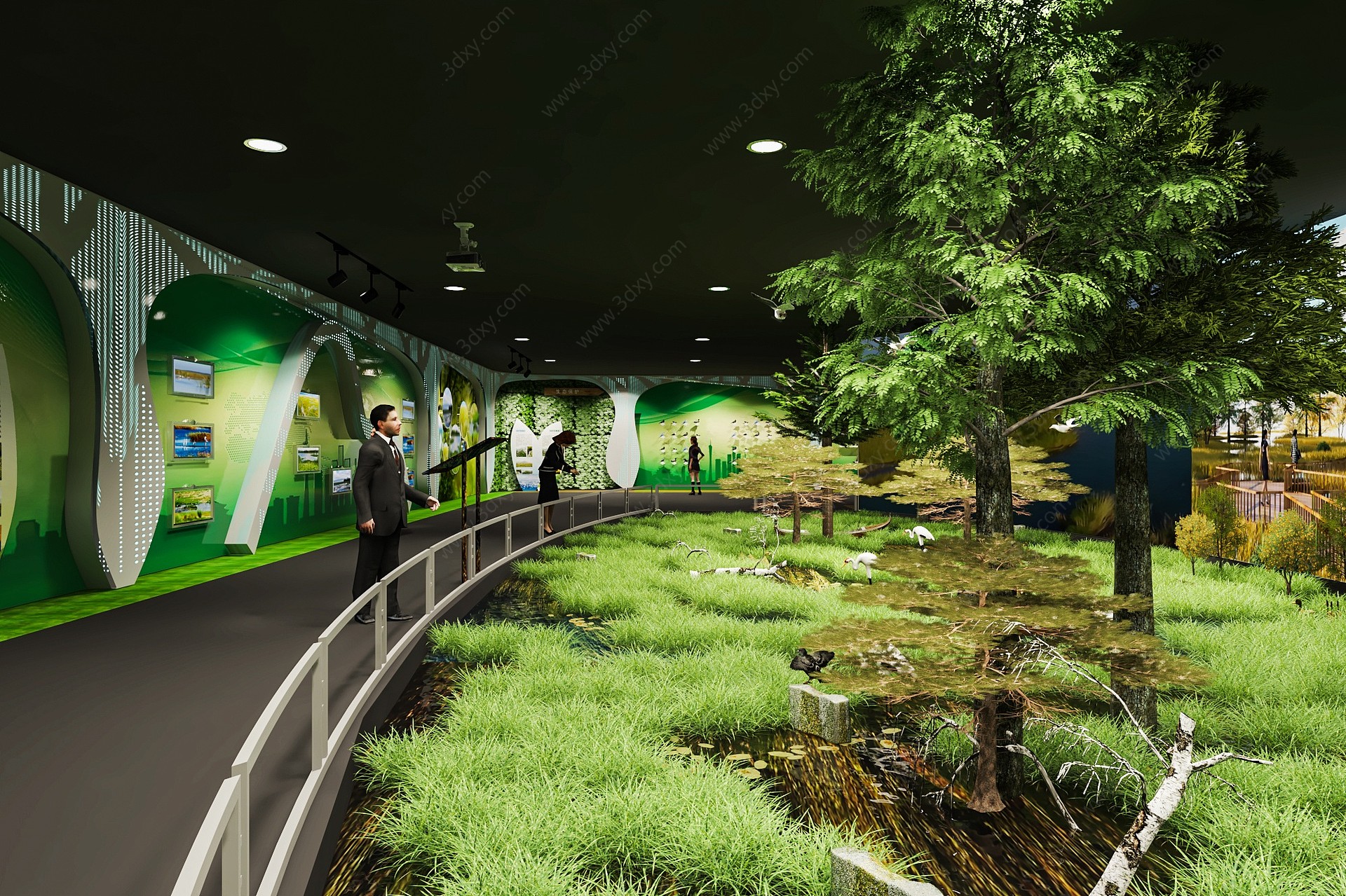现代湿地展厅3D模型