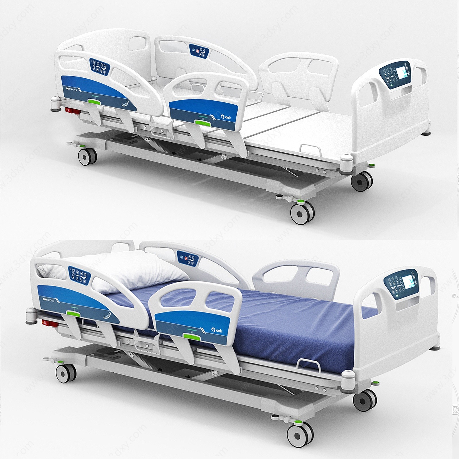 现代医院病床3D模型