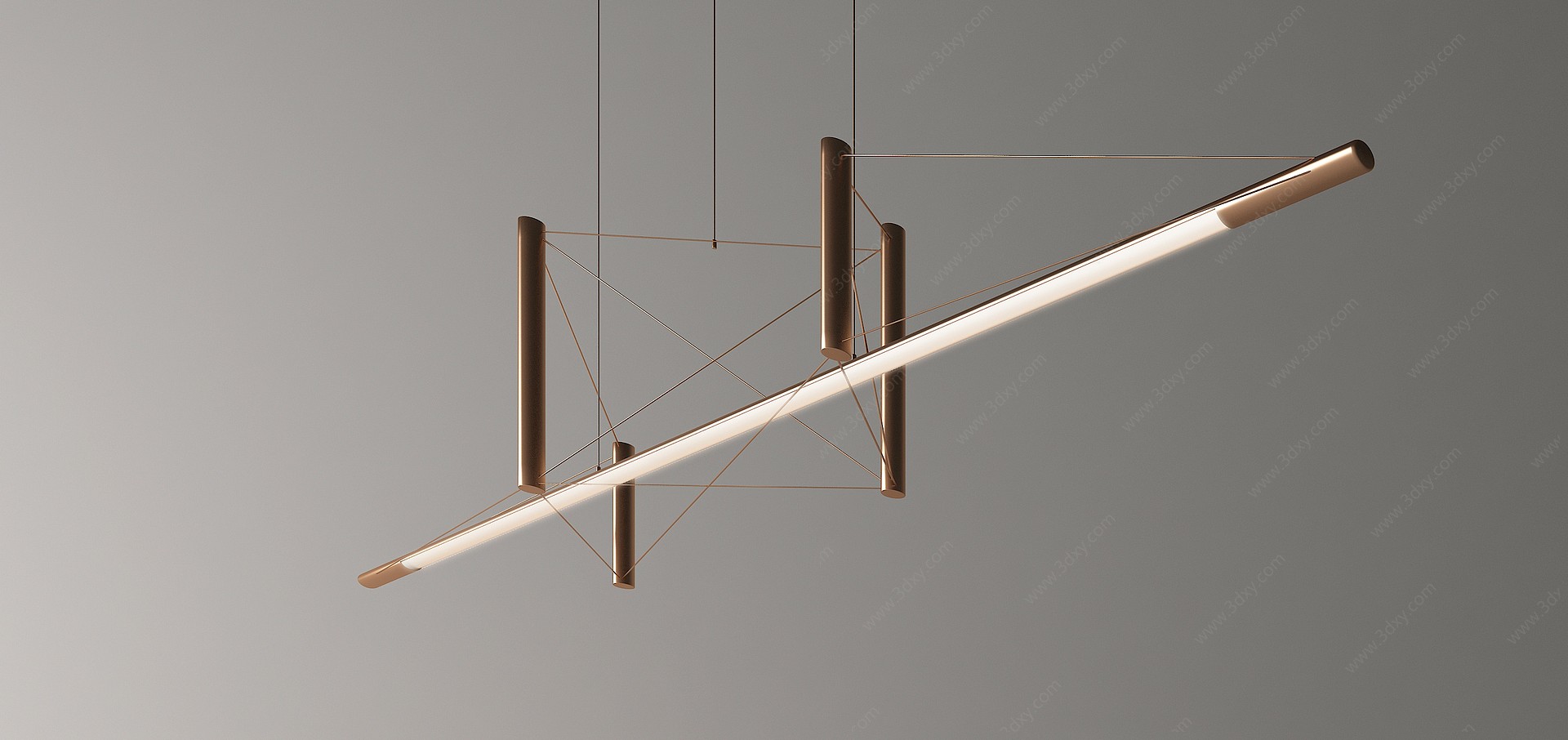 现代金属吊灯艺术吊灯3D模型
