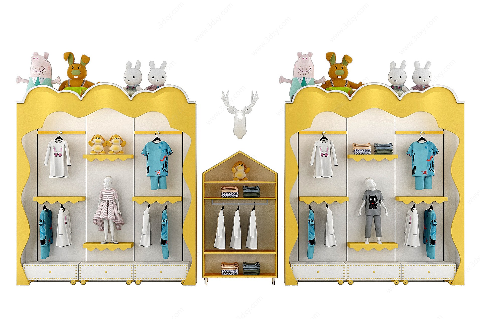 儿童服装展柜3D模型
