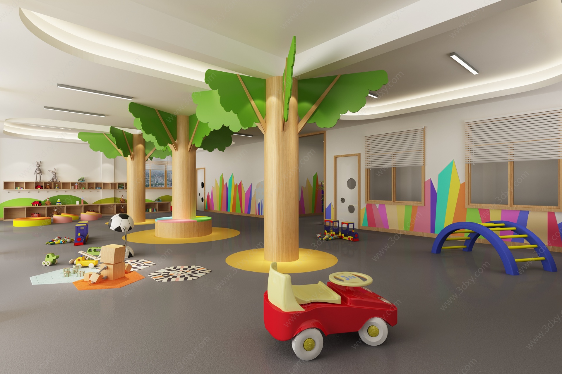 现代幼儿园儿童室3D模型