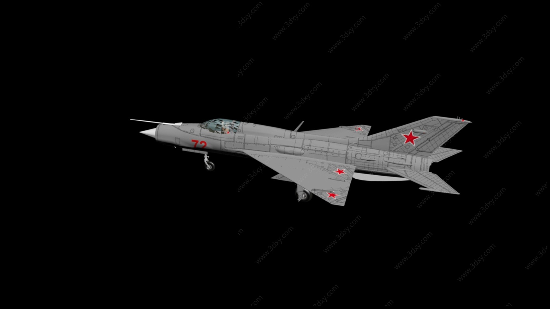 米格21战斗机3D模型