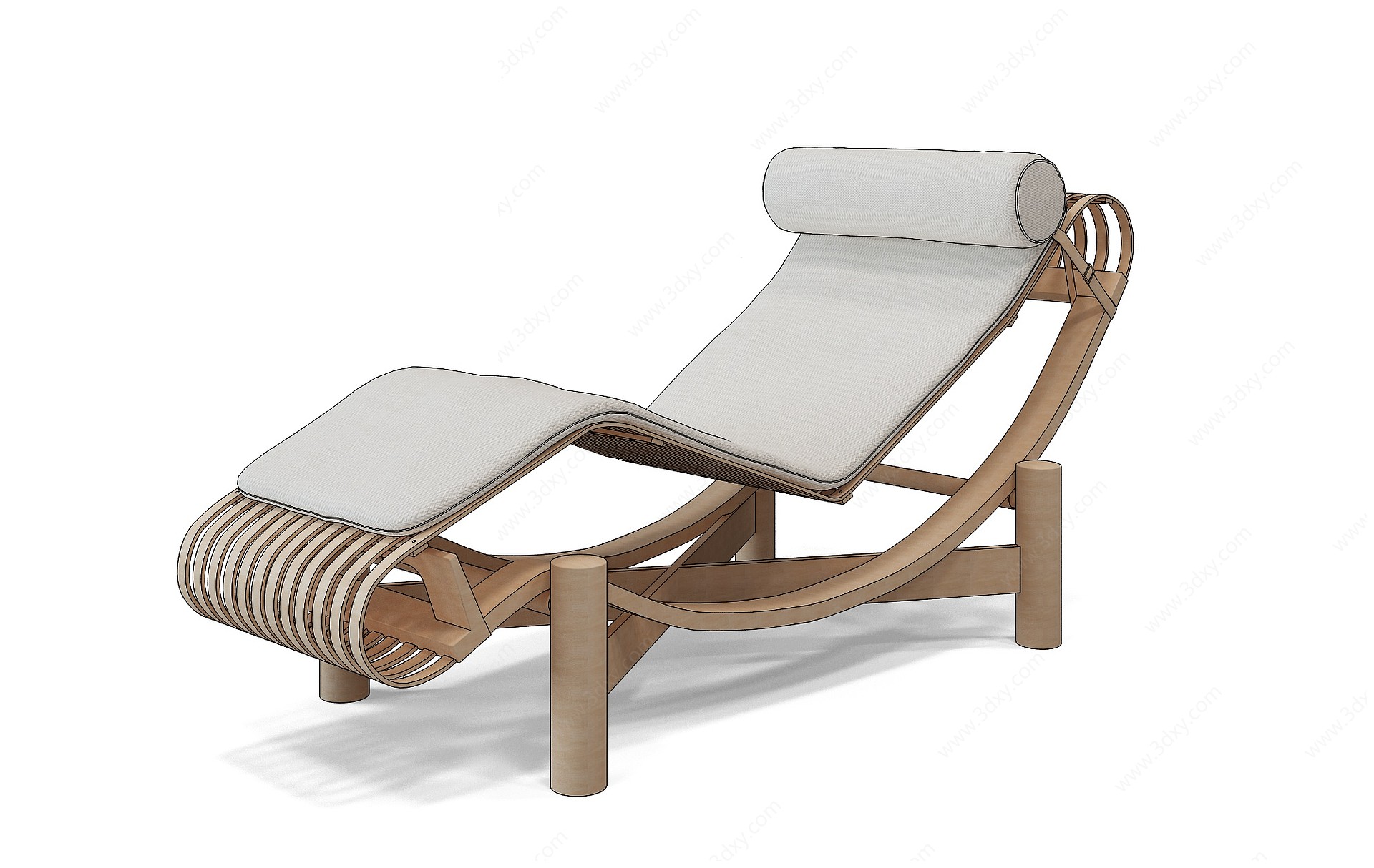 现代户外休闲椅躺椅3D模型