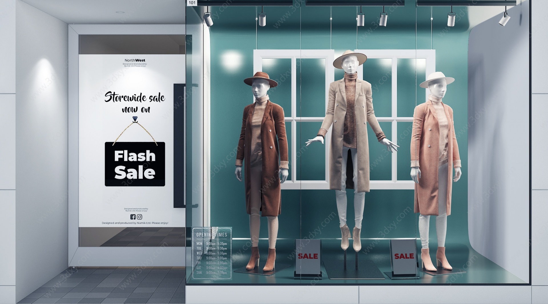 现代女装专卖店3D模型