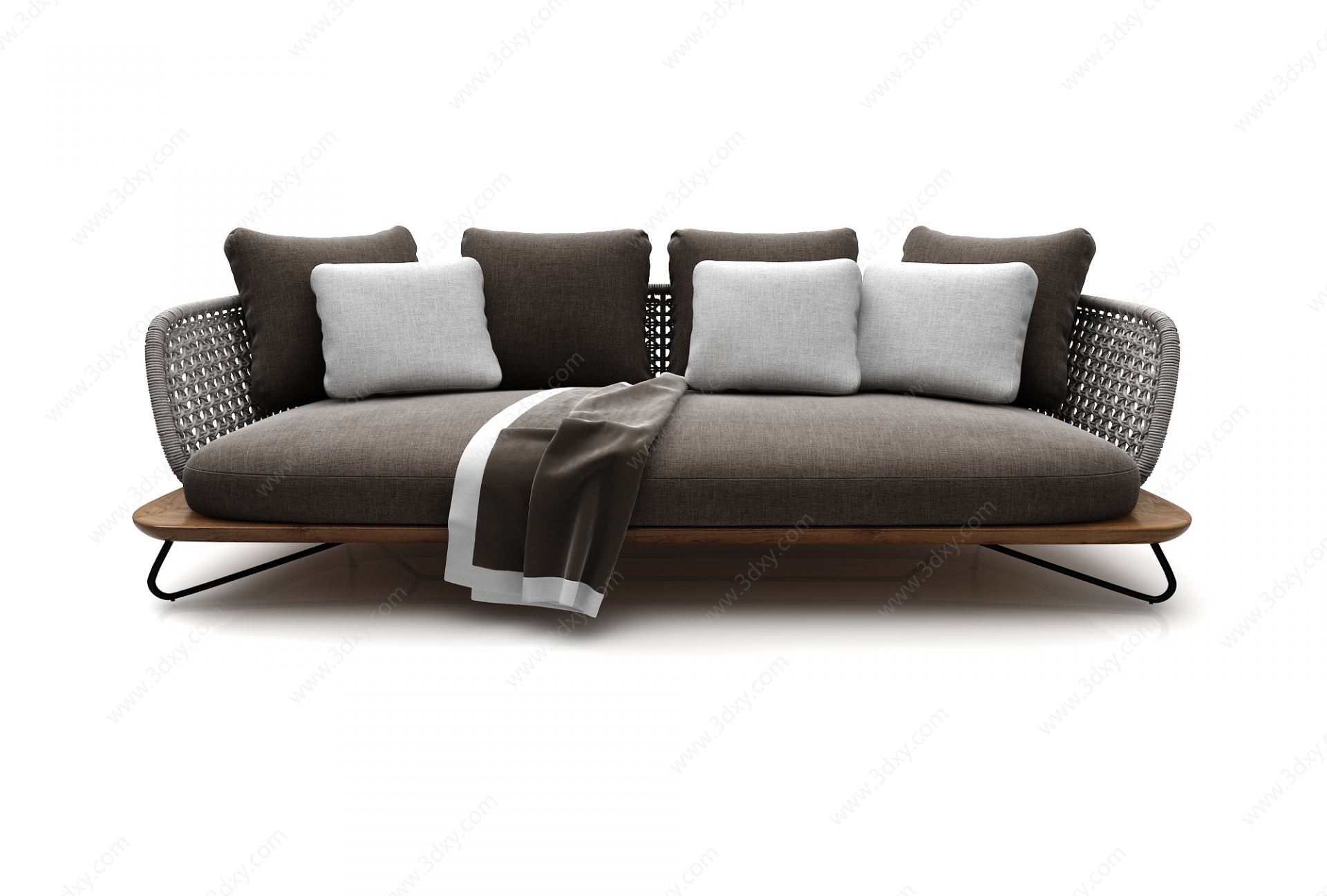 现代风格双人沙发3D模型