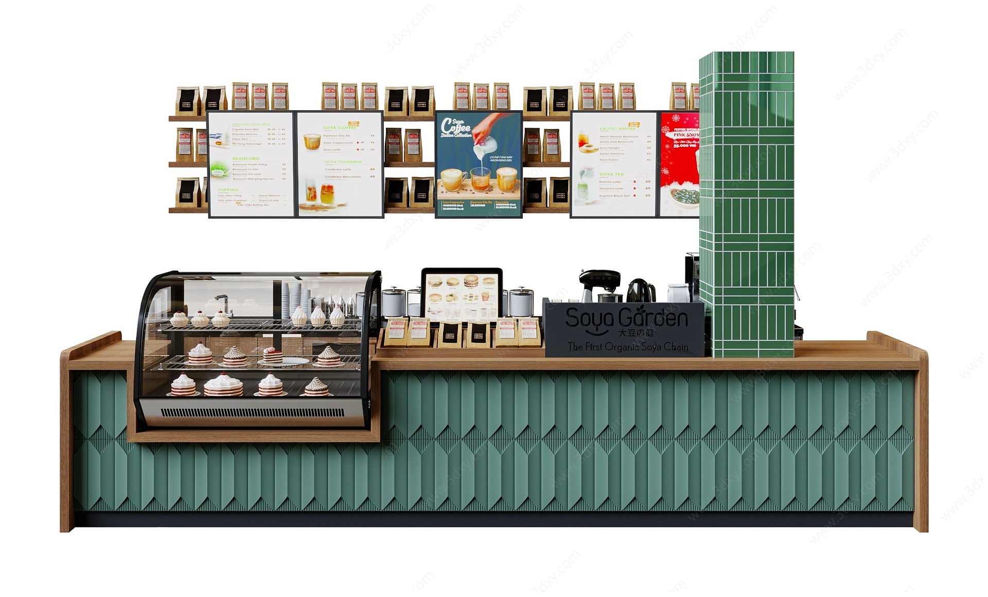 咖啡厅甜品店3D模型