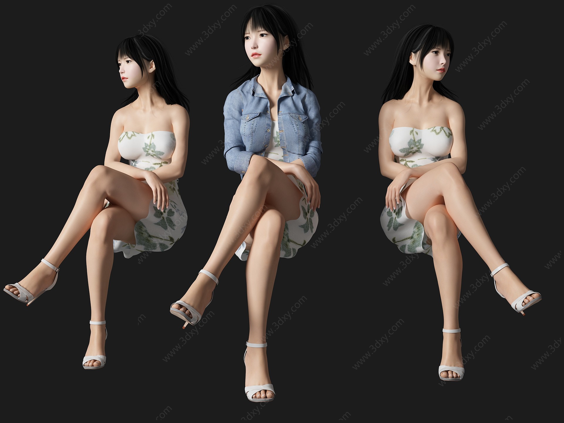 美女人物3D模型
