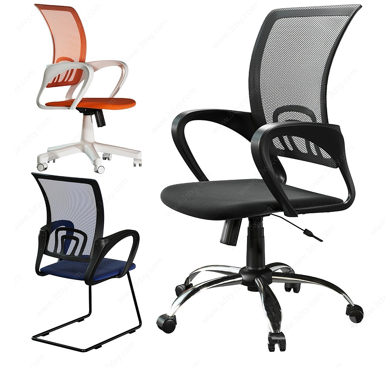 办公椅转椅3D模型