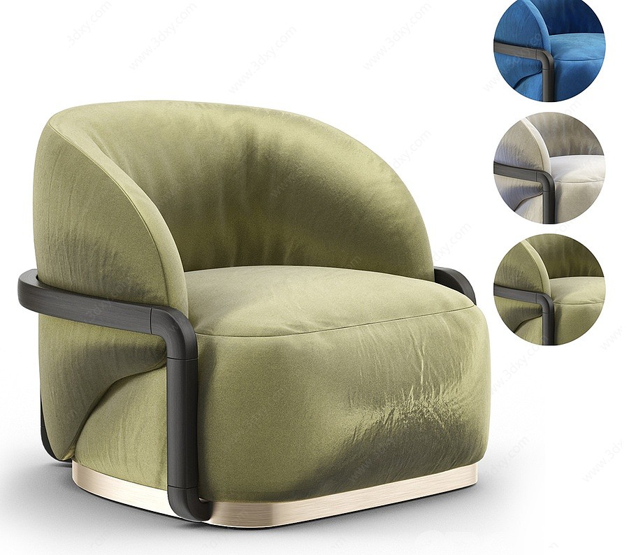 轻奢单人沙发椅子3D模型