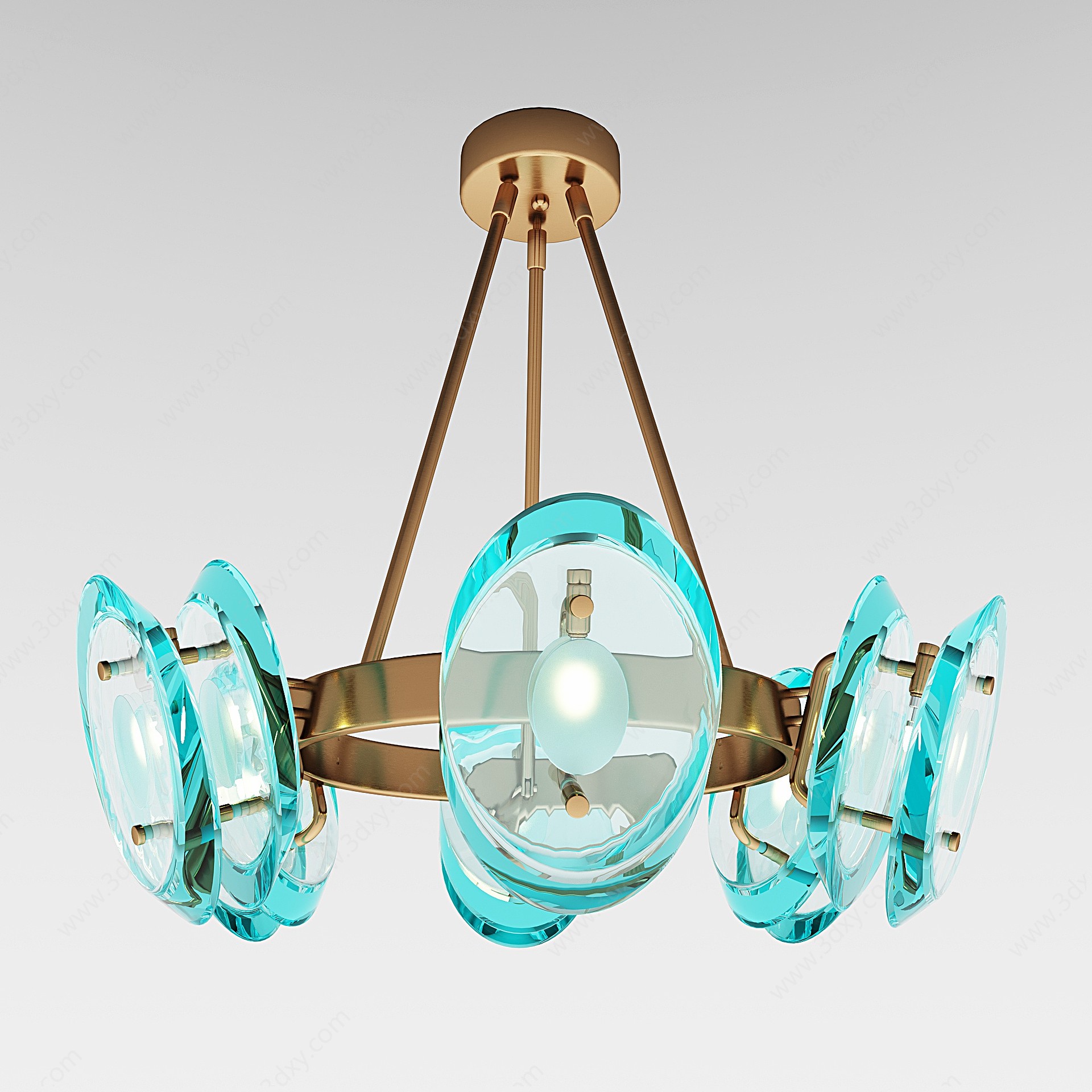 现代轻奢吊灯水晶吊灯3D模型