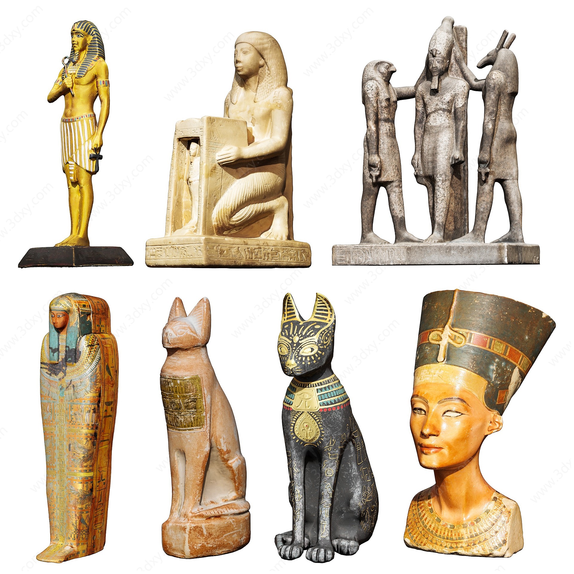 埃及印度风格工艺品摆件3D模型