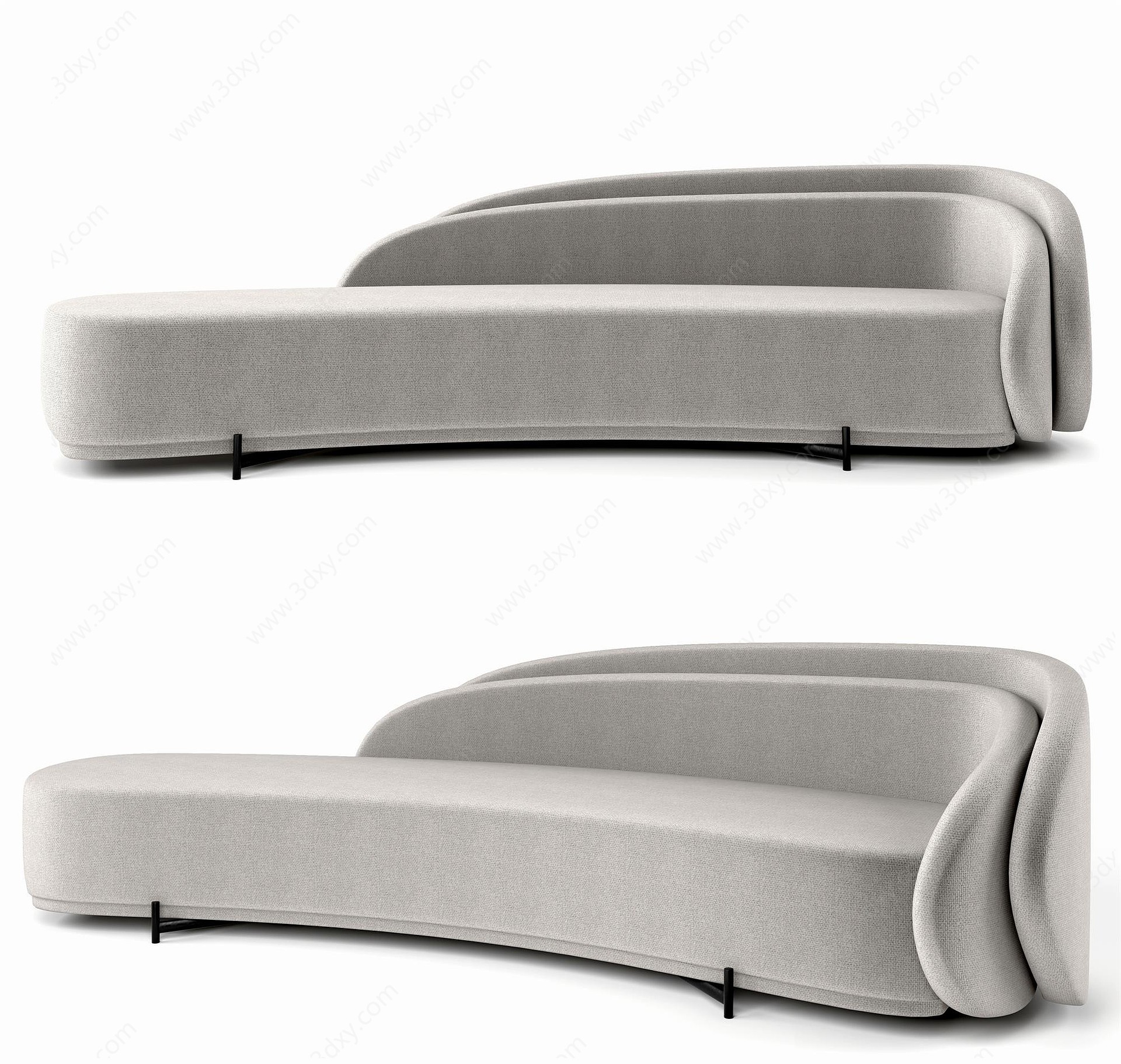 弧形沙发异形沙发3D模型