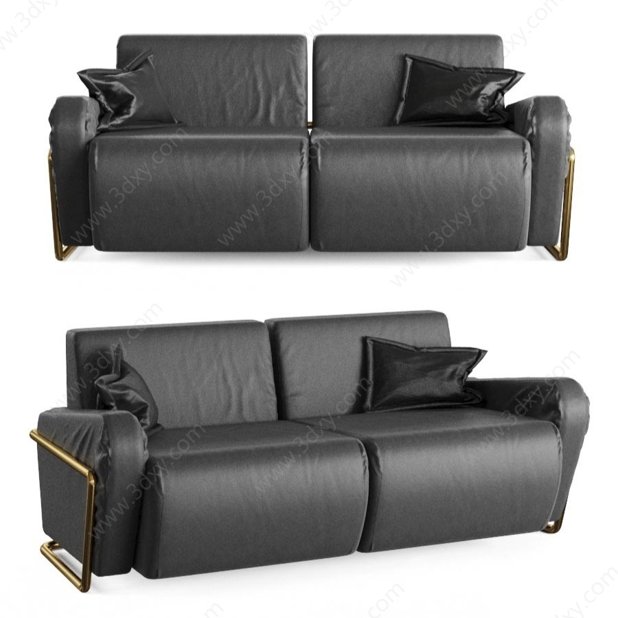 休闲双人沙发3D模型