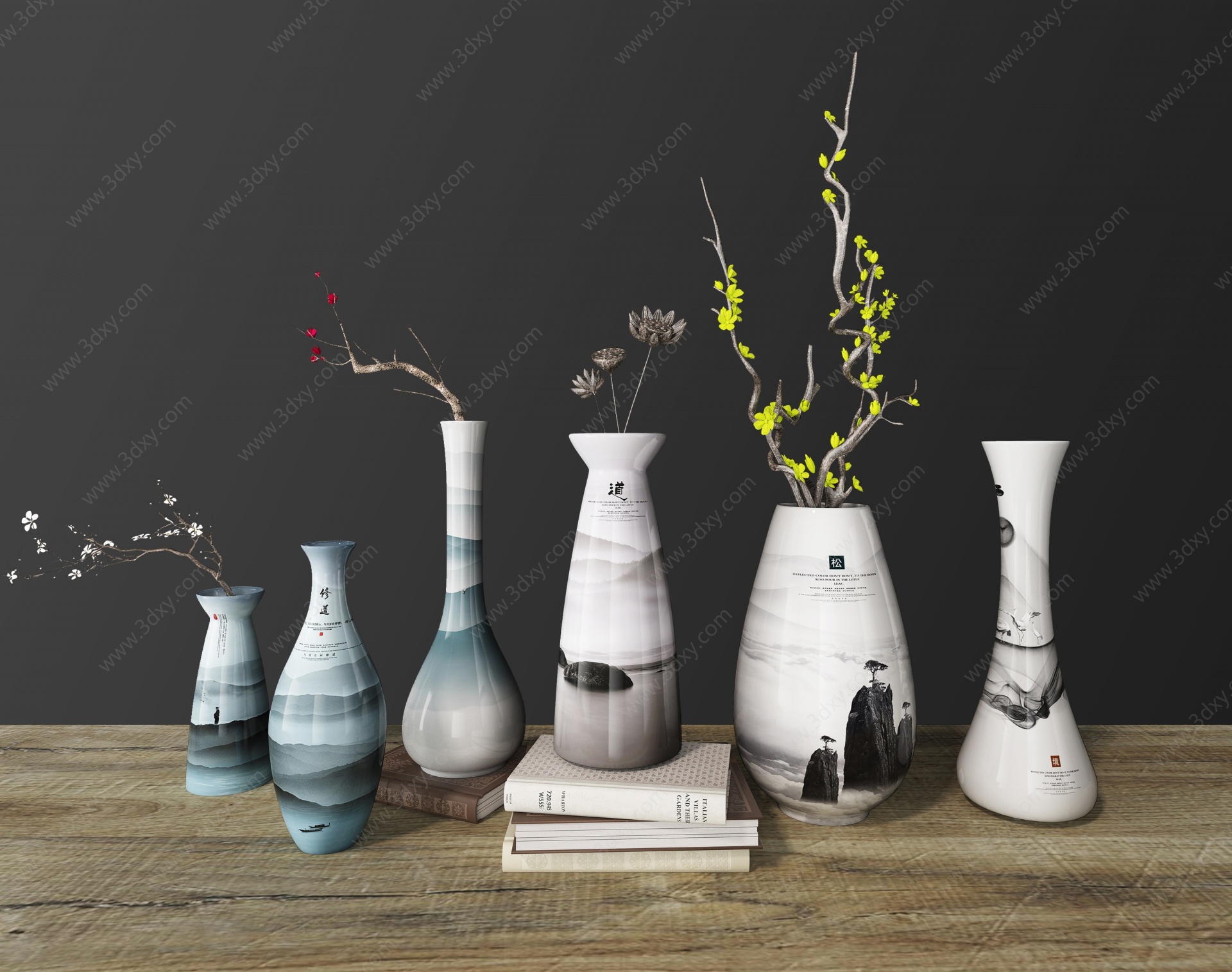 新中式装饰花瓶摆件3D模型