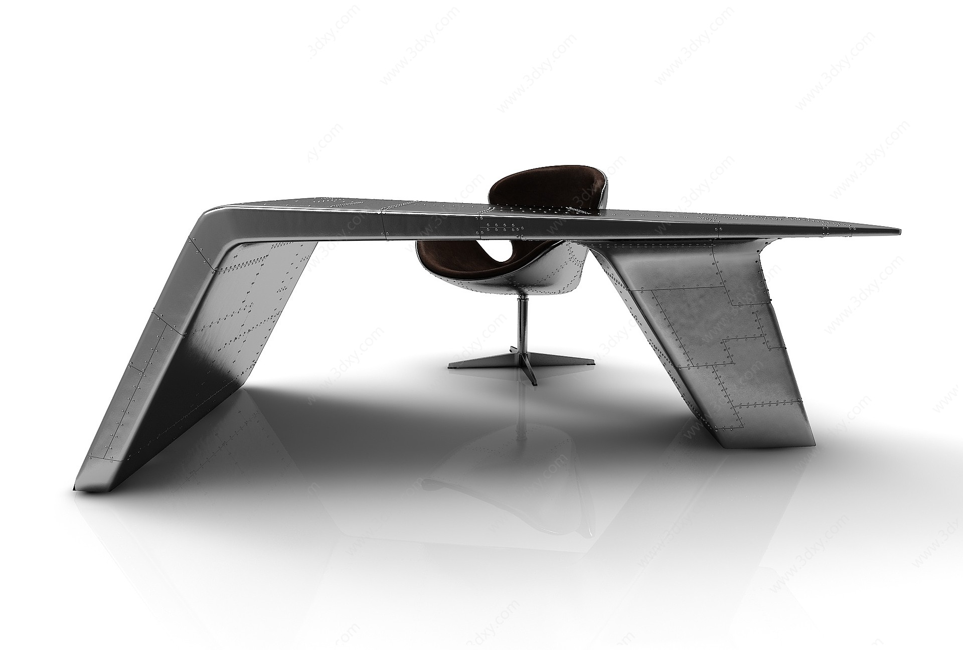 现代风格办公桌3D模型