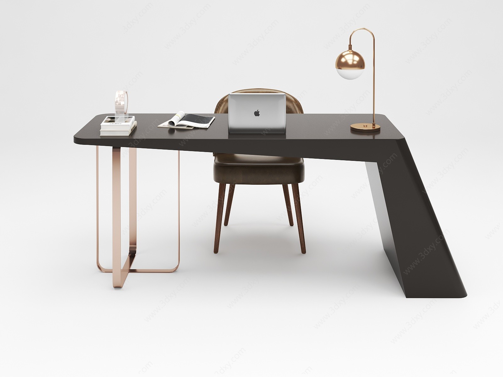 现代书桌椅组合3D模型