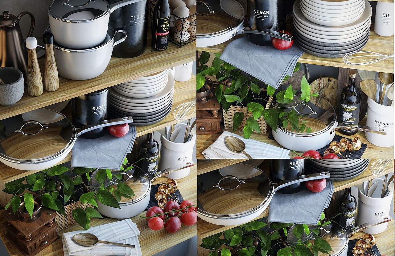 厨房餐具盘子3D模型