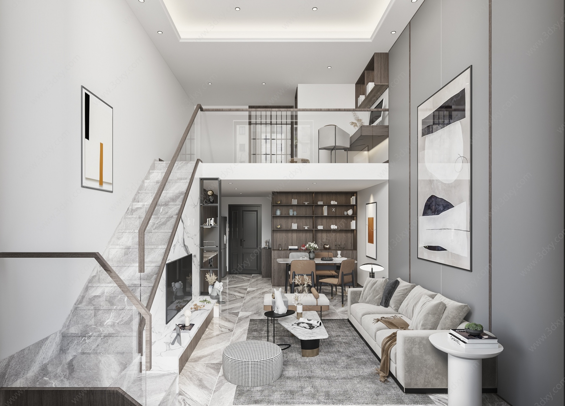 现代单身公寓3D模型