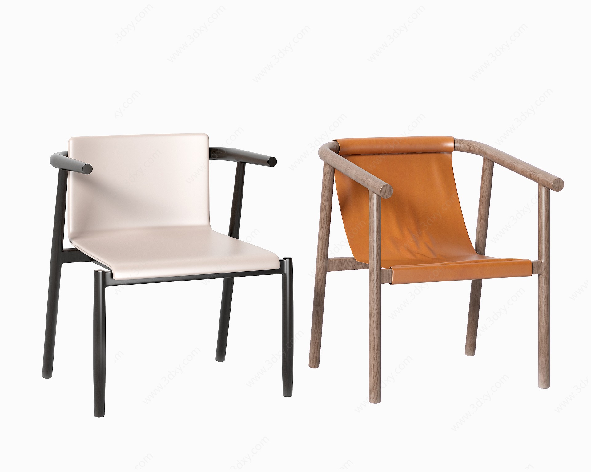 新中式餐椅3D模型