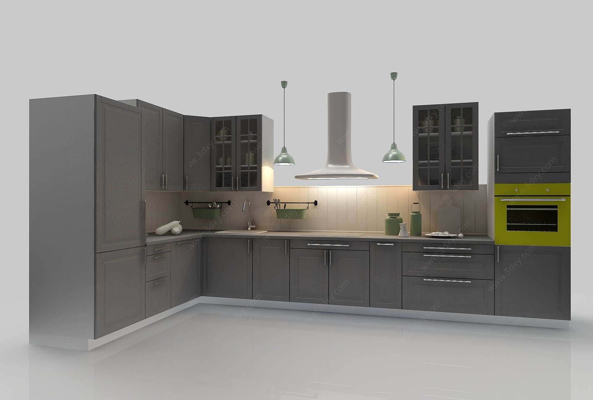 现代风格厨柜3D模型