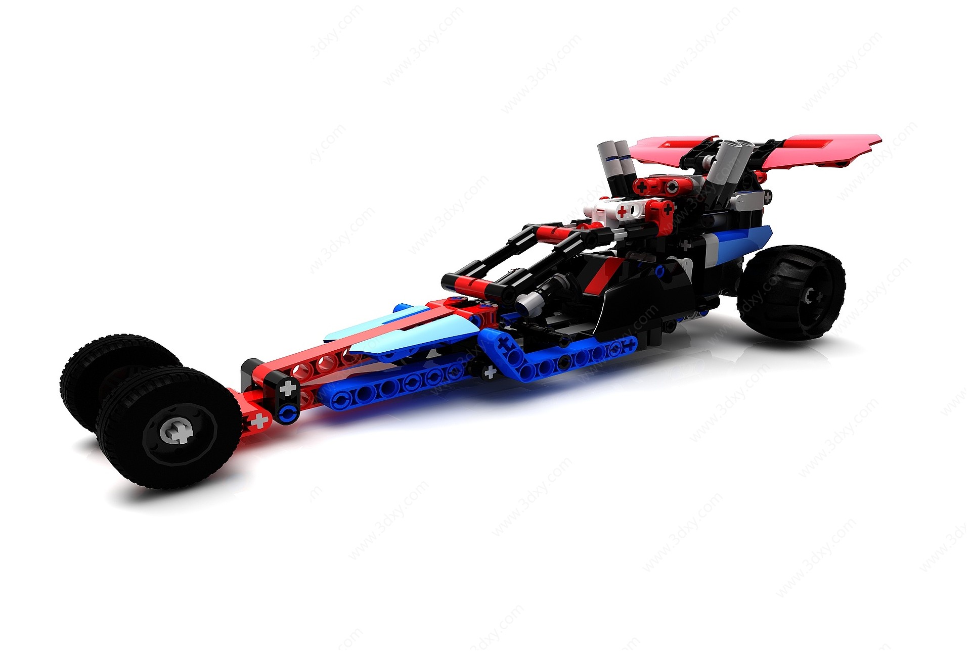 现代风格乐高玩具车3D模型