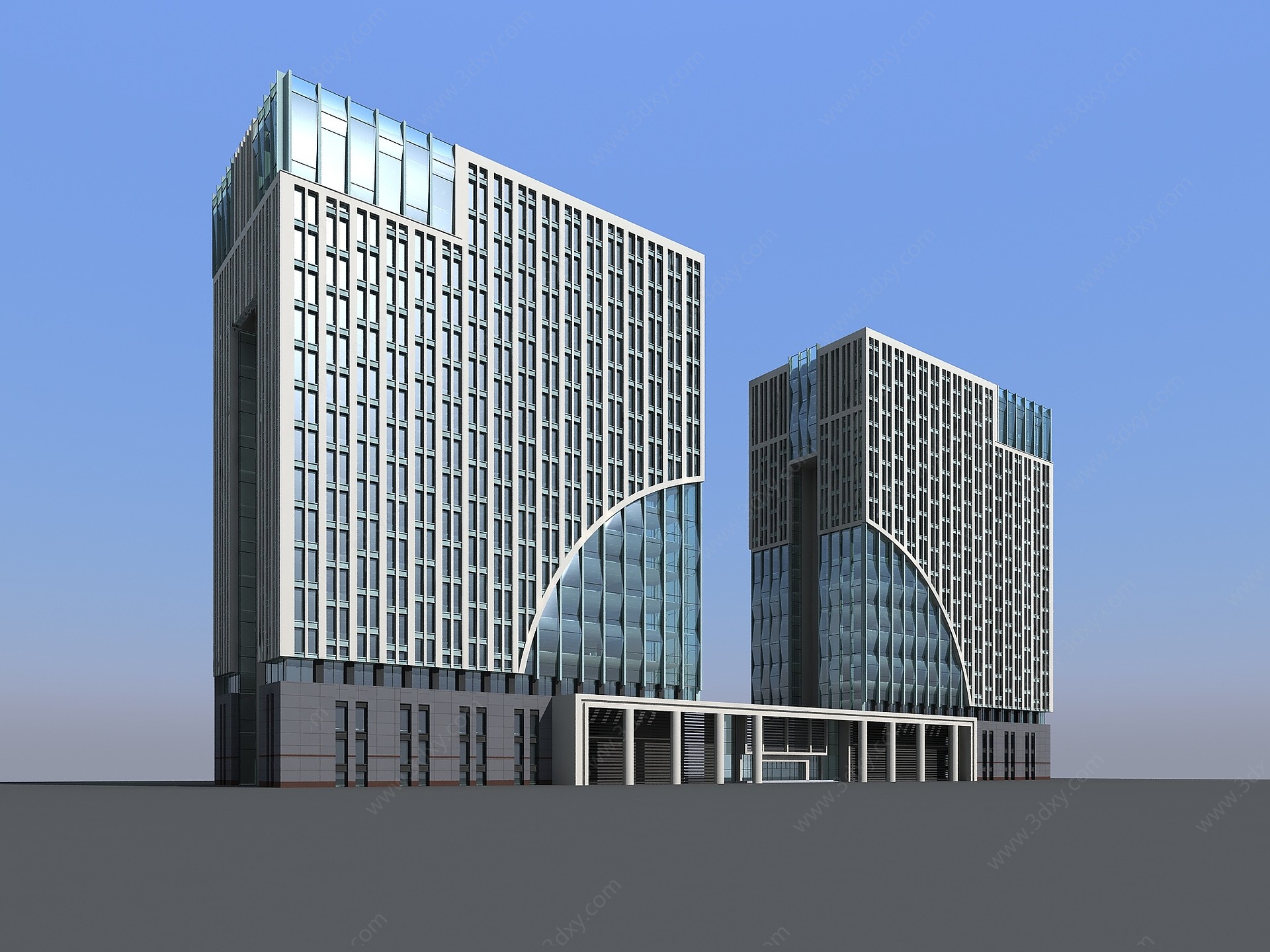 现代政府办公楼3D模型