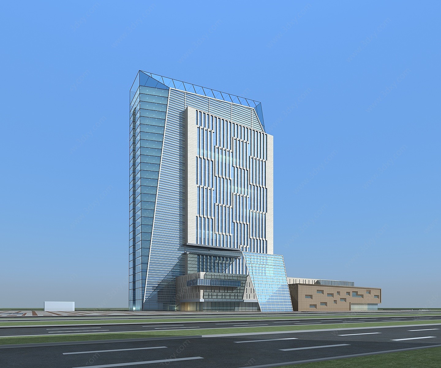 现代商业酒店办公楼3D模型