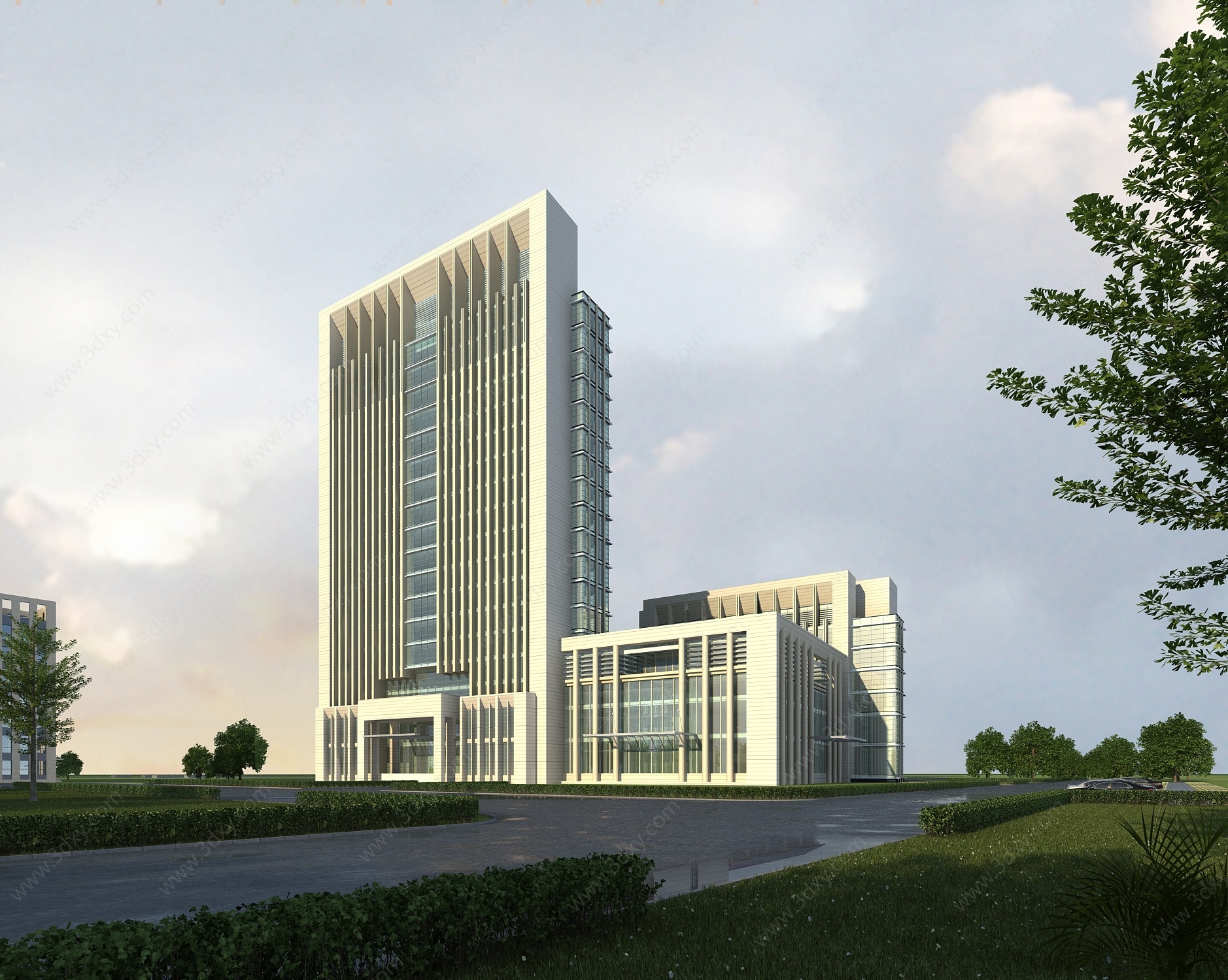 欧式高层酒店办公楼3D模型