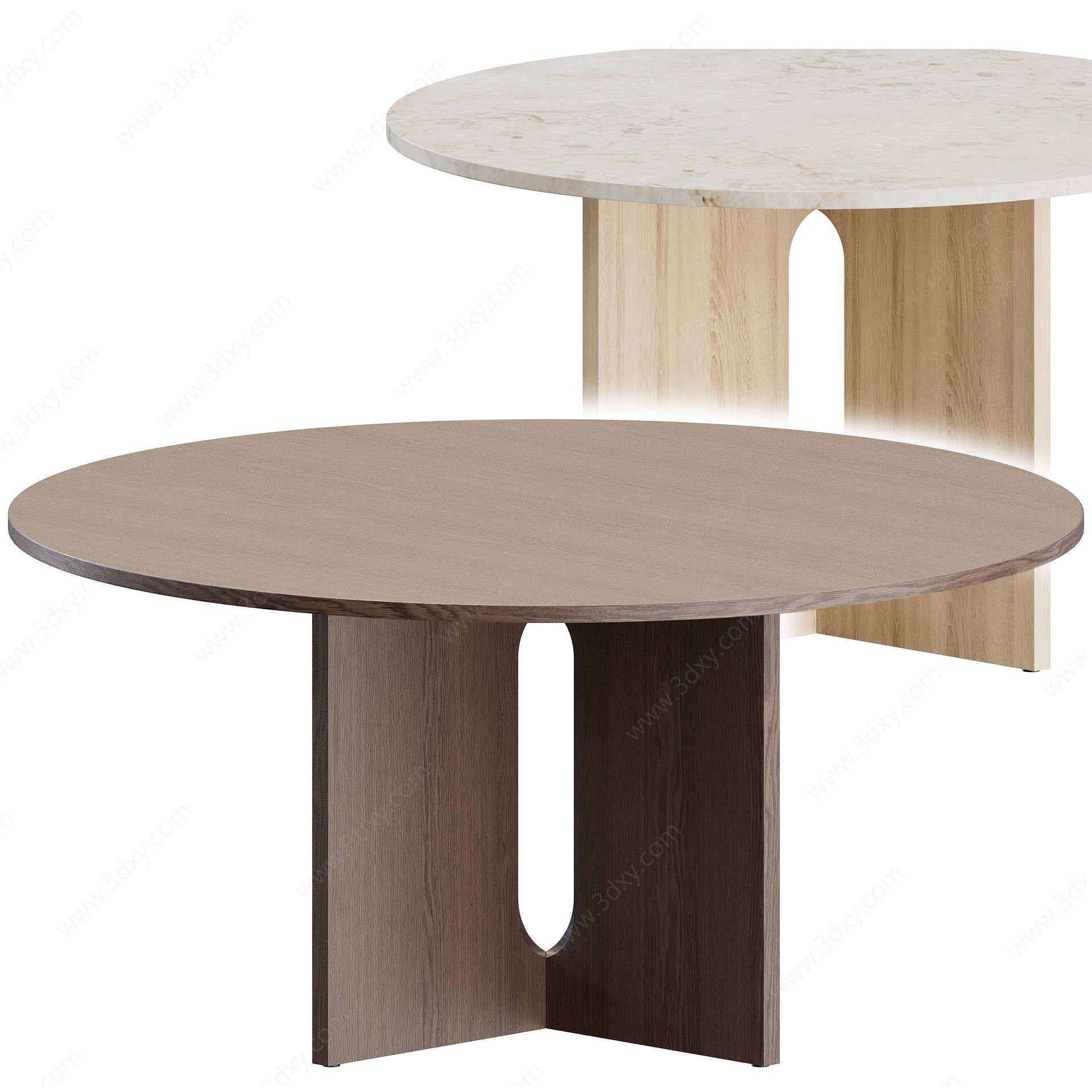 现代圆形餐桌3D模型
