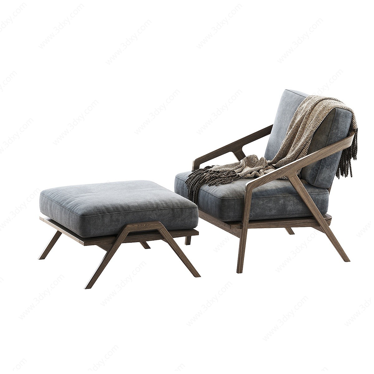 现代户外休闲椅3D模型