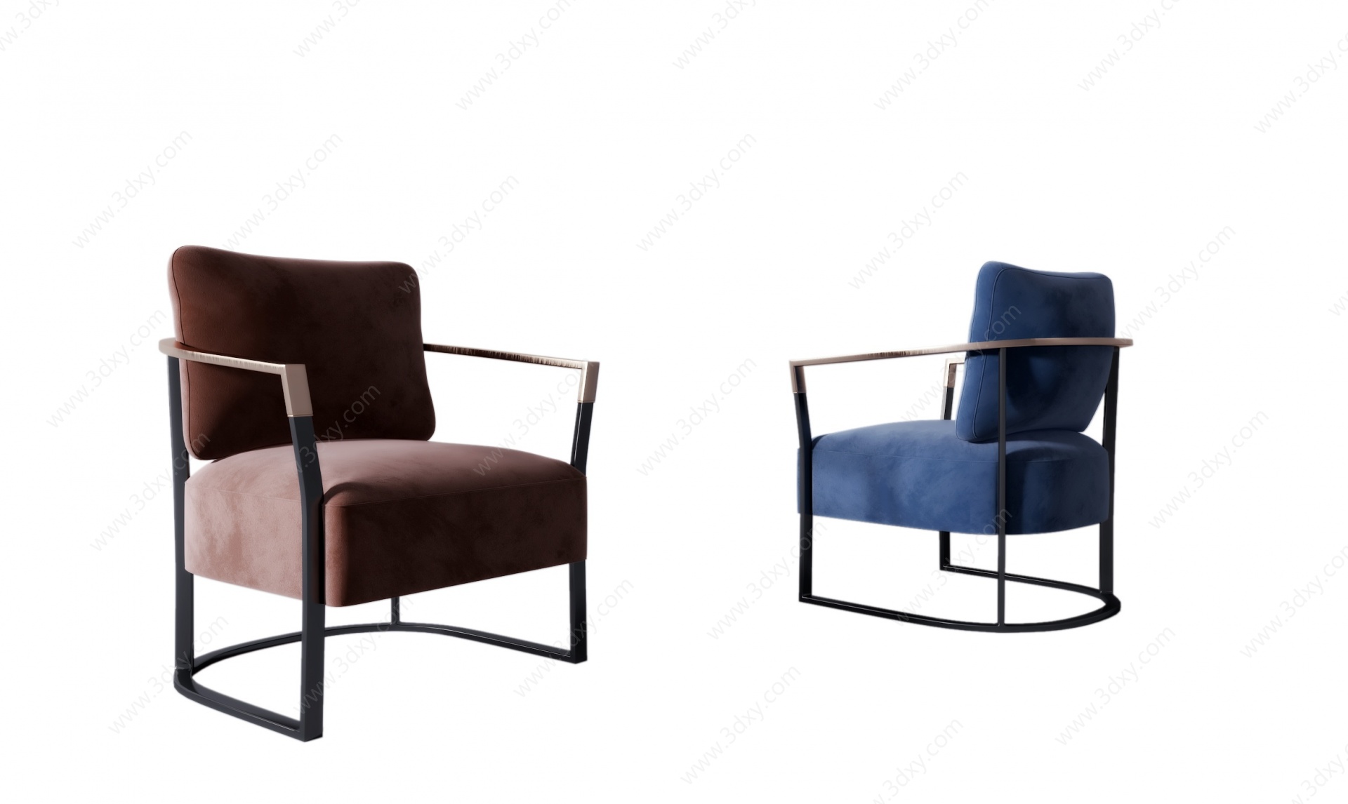 现代单人休闲沙发3D模型