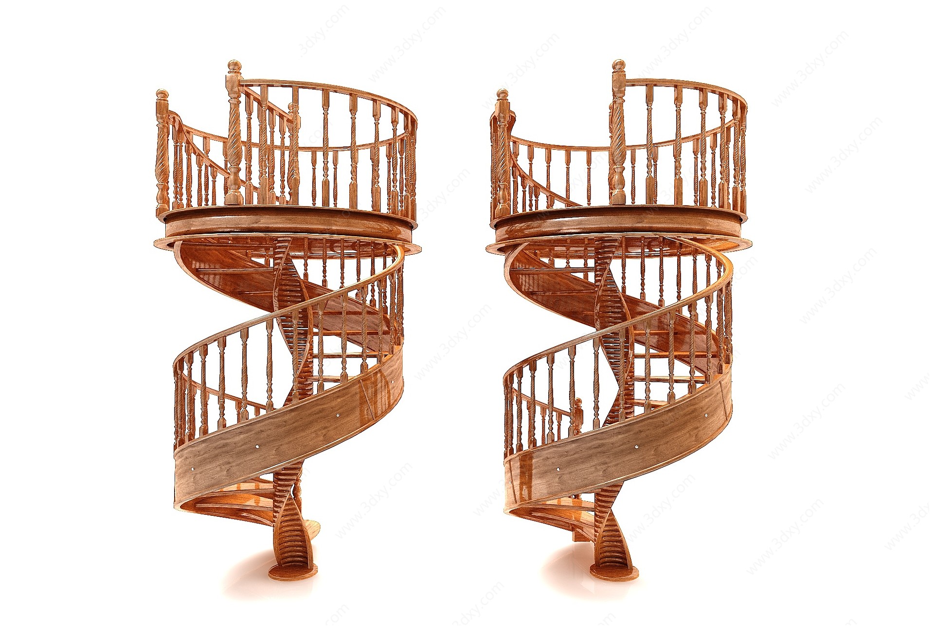 现代风格旋转楼梯3D模型