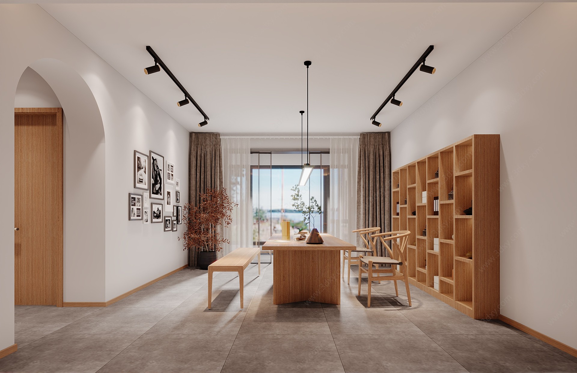 新中式茶室会客室3D模型