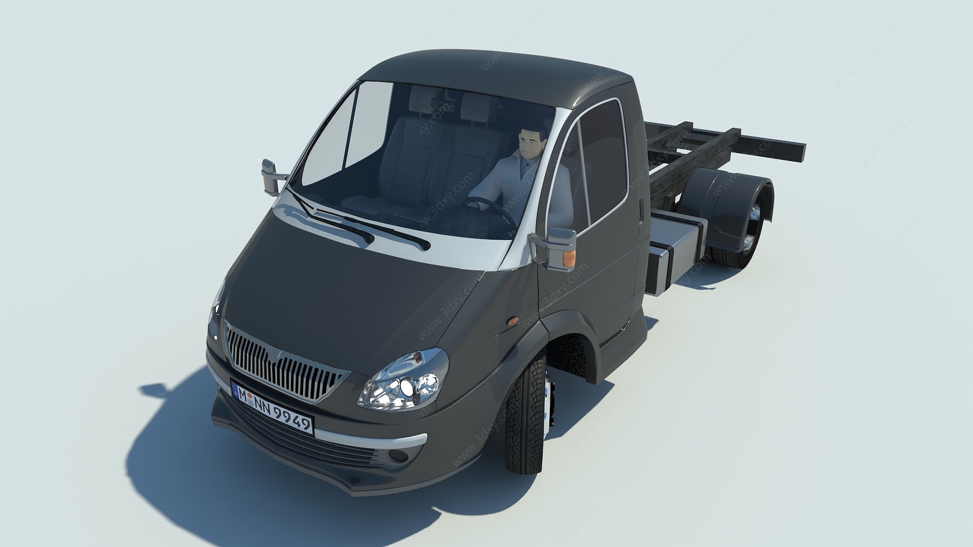 运输板车货车3D模型