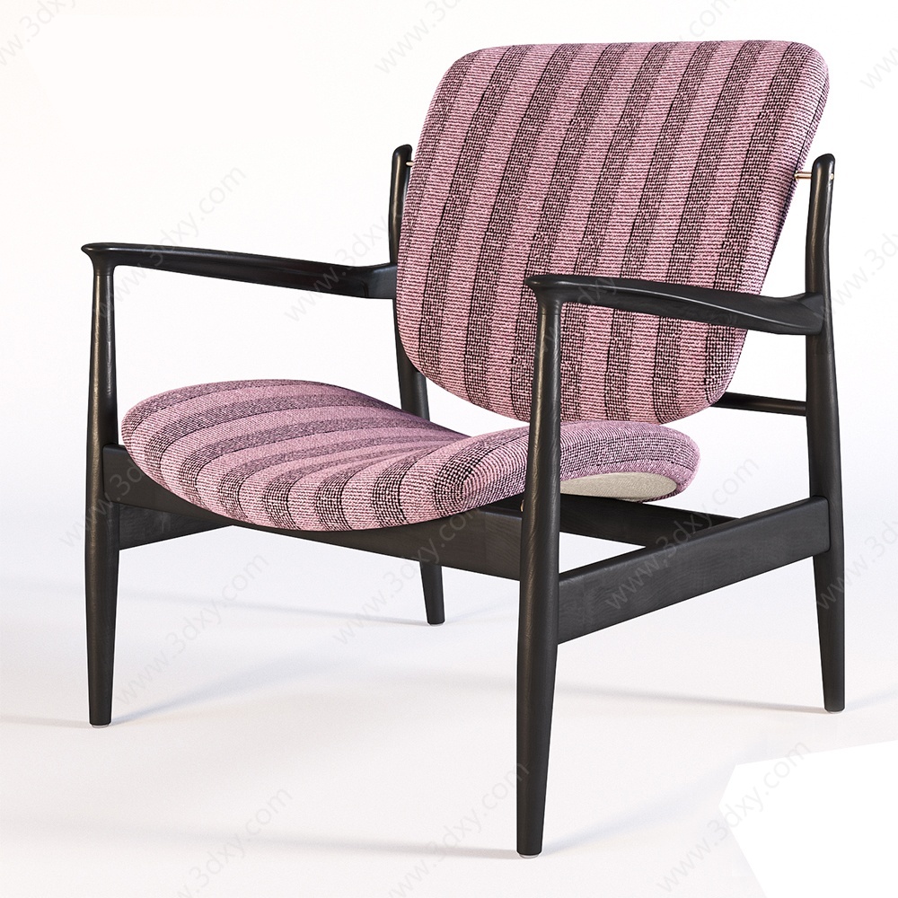北欧现代单椅休闲椅3D模型