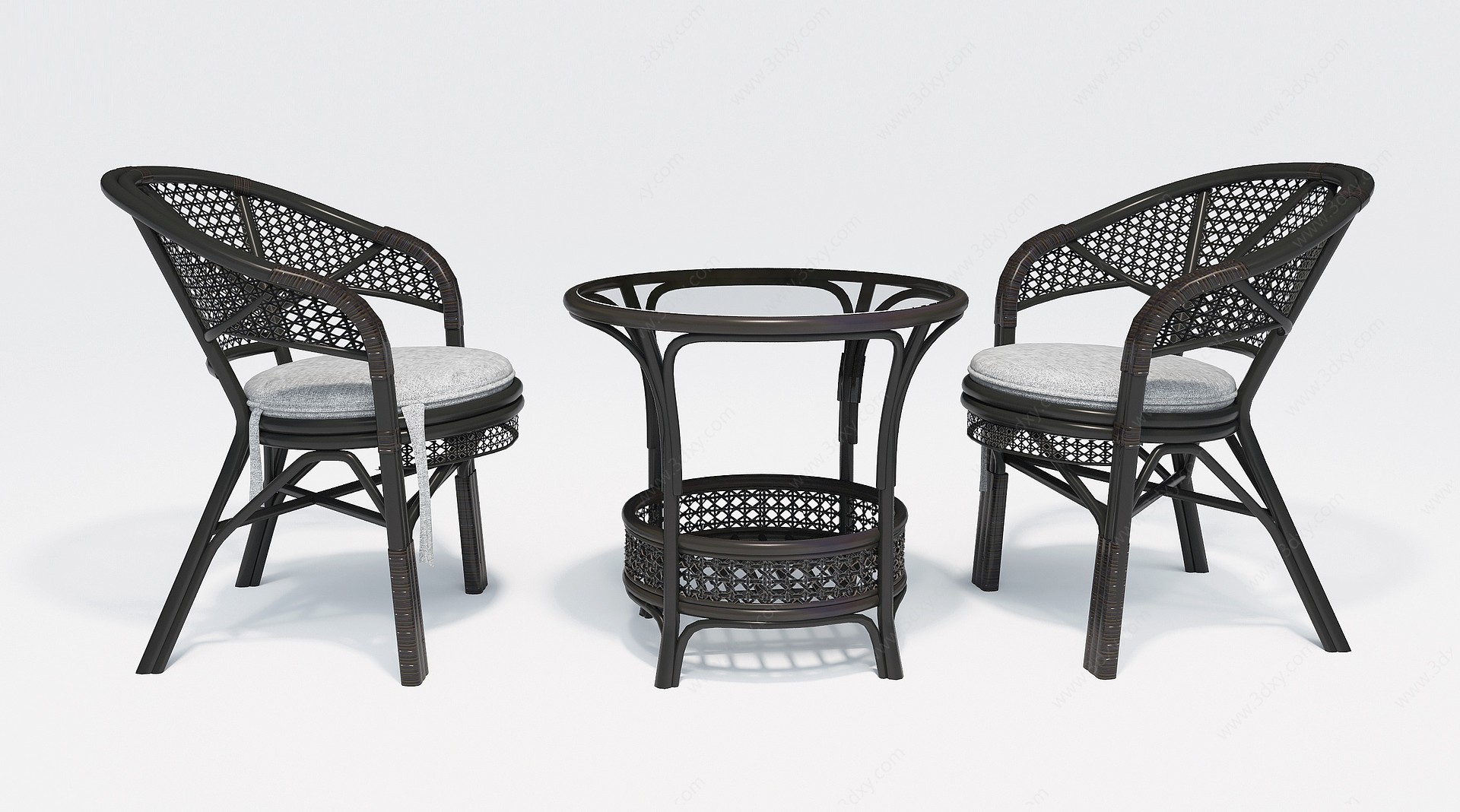 现代室外休闲桌椅3D模型