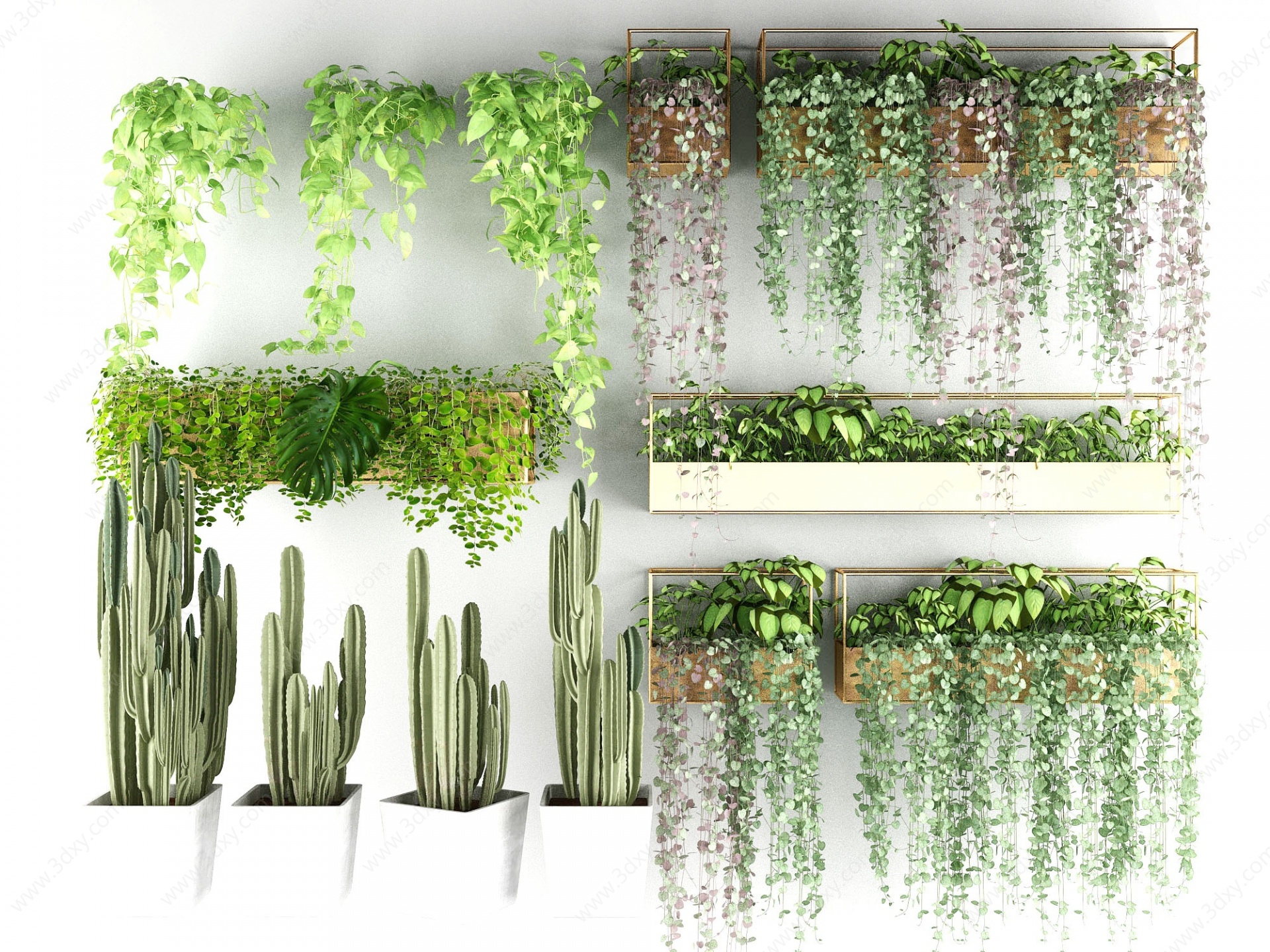 花槽阳台植物绿植3D模型