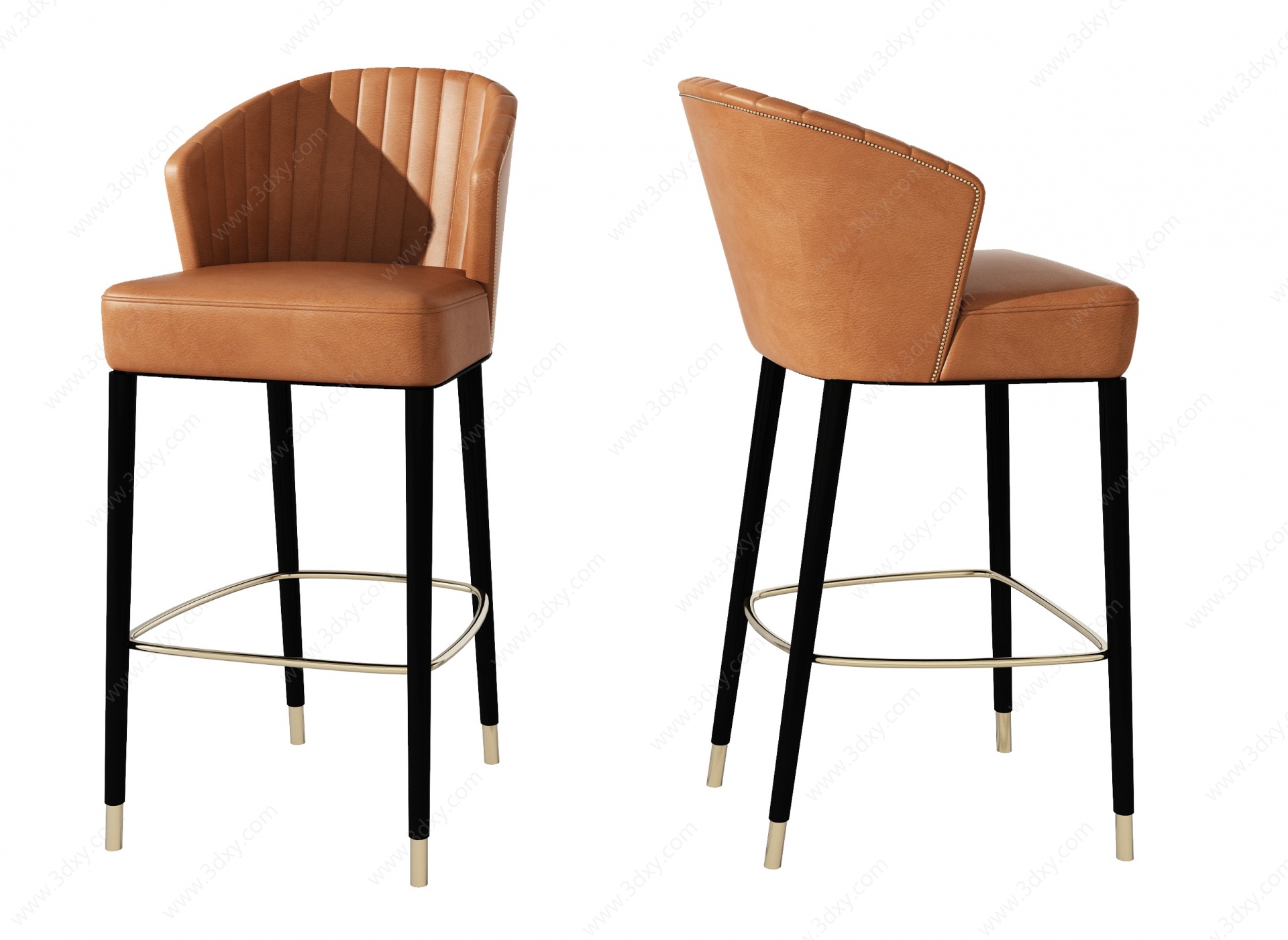 现代吧椅实木吧椅3D模型