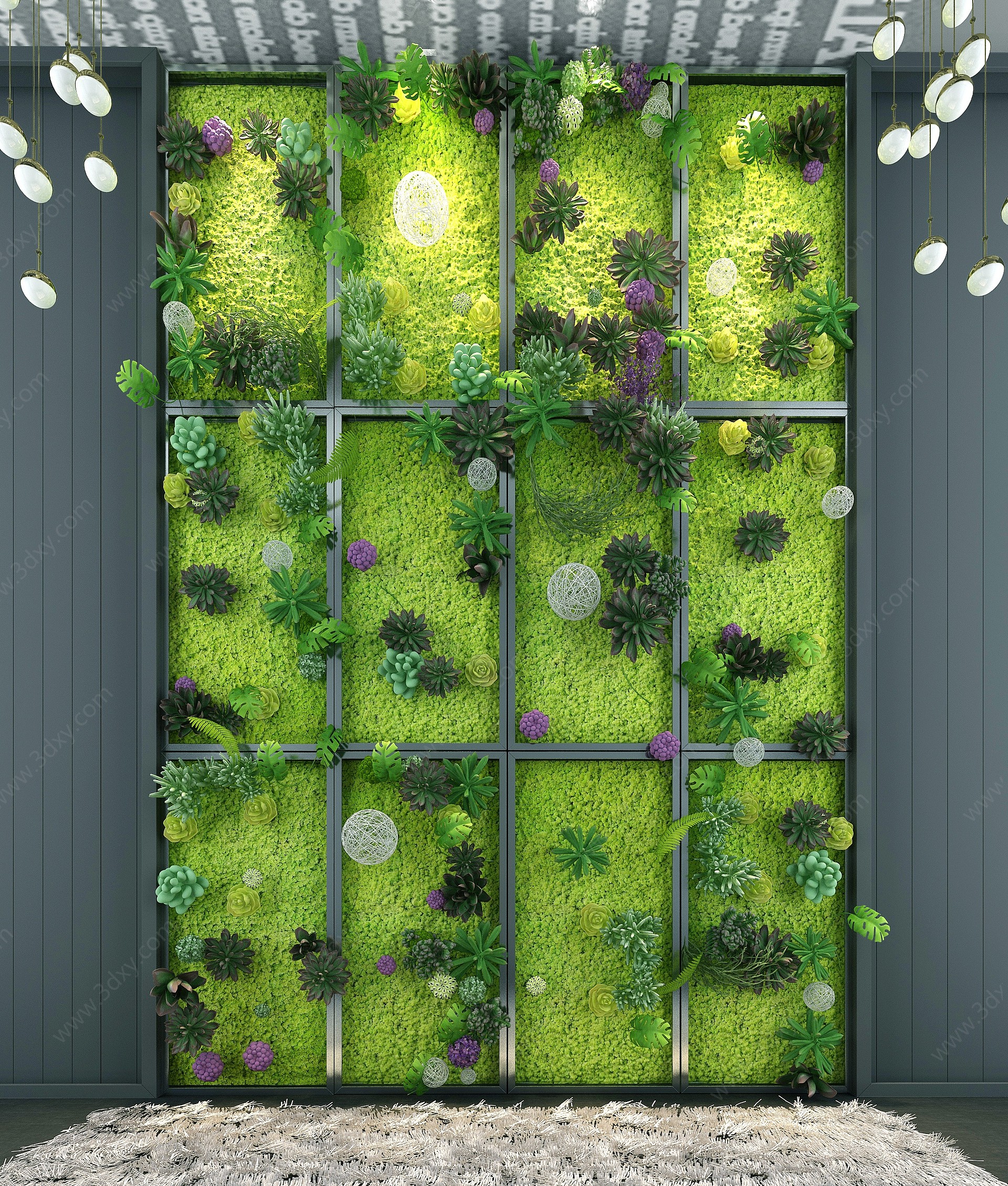 植物墙绿植背景墙3D模型