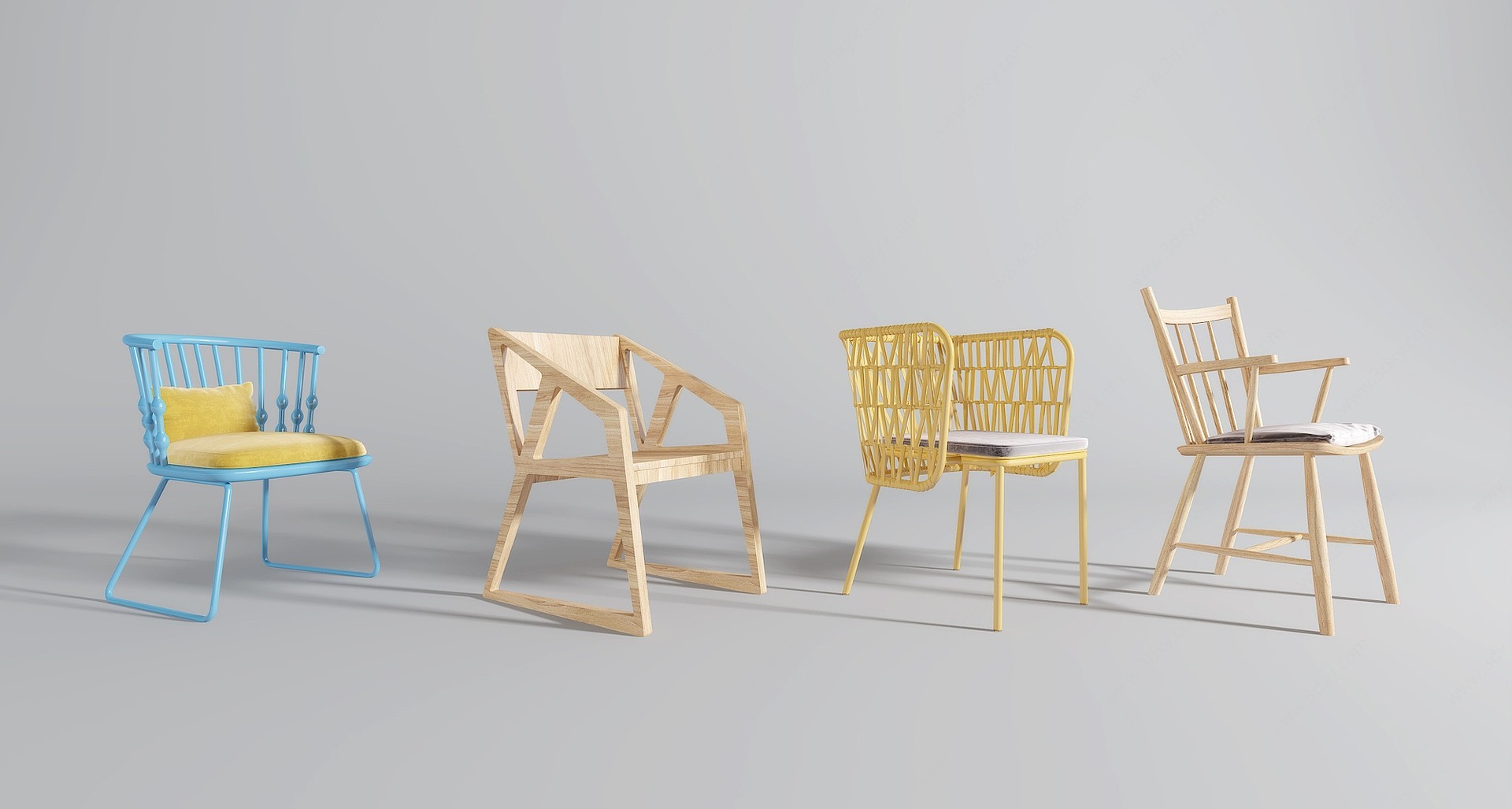 北欧单人椅3D模型
