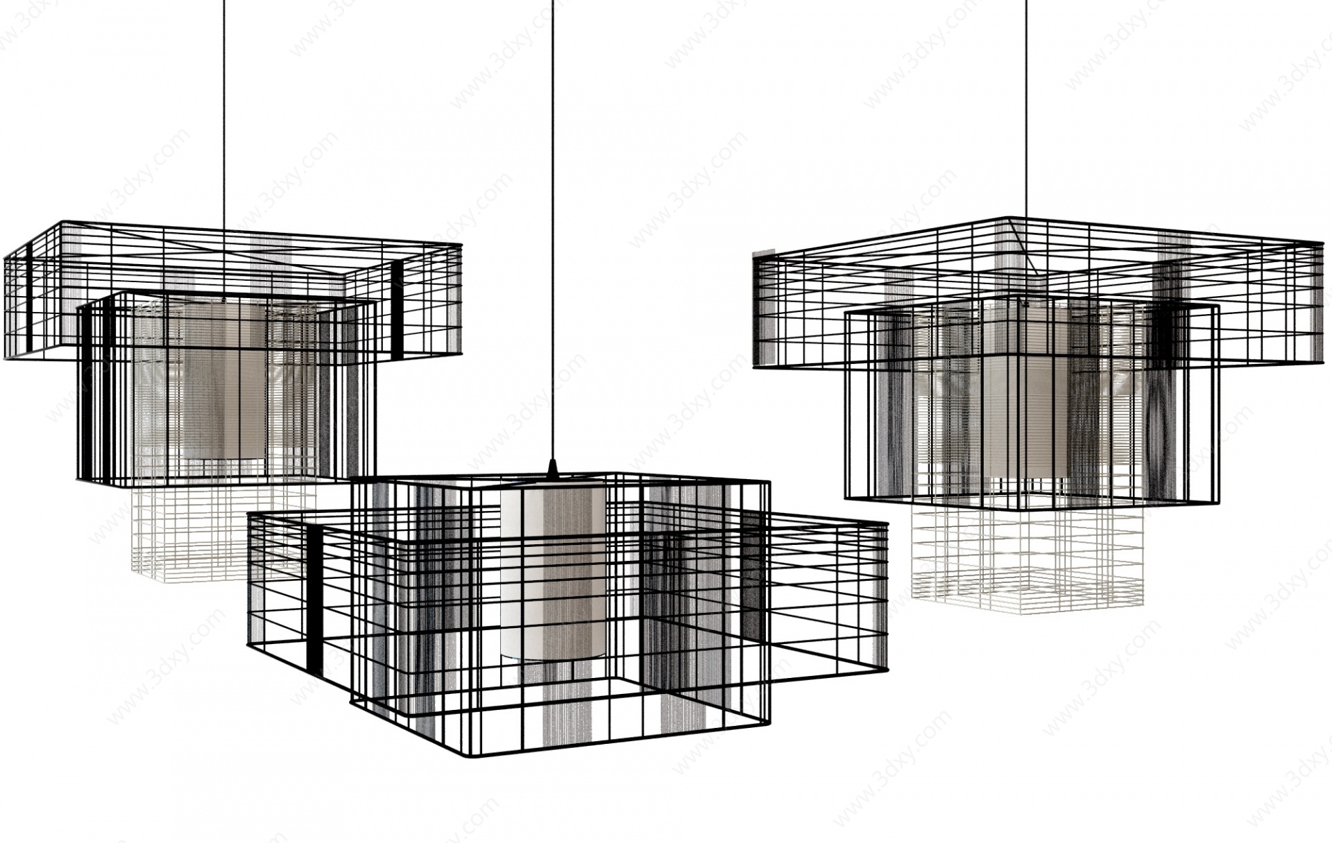 现代餐厅吊灯3D模型