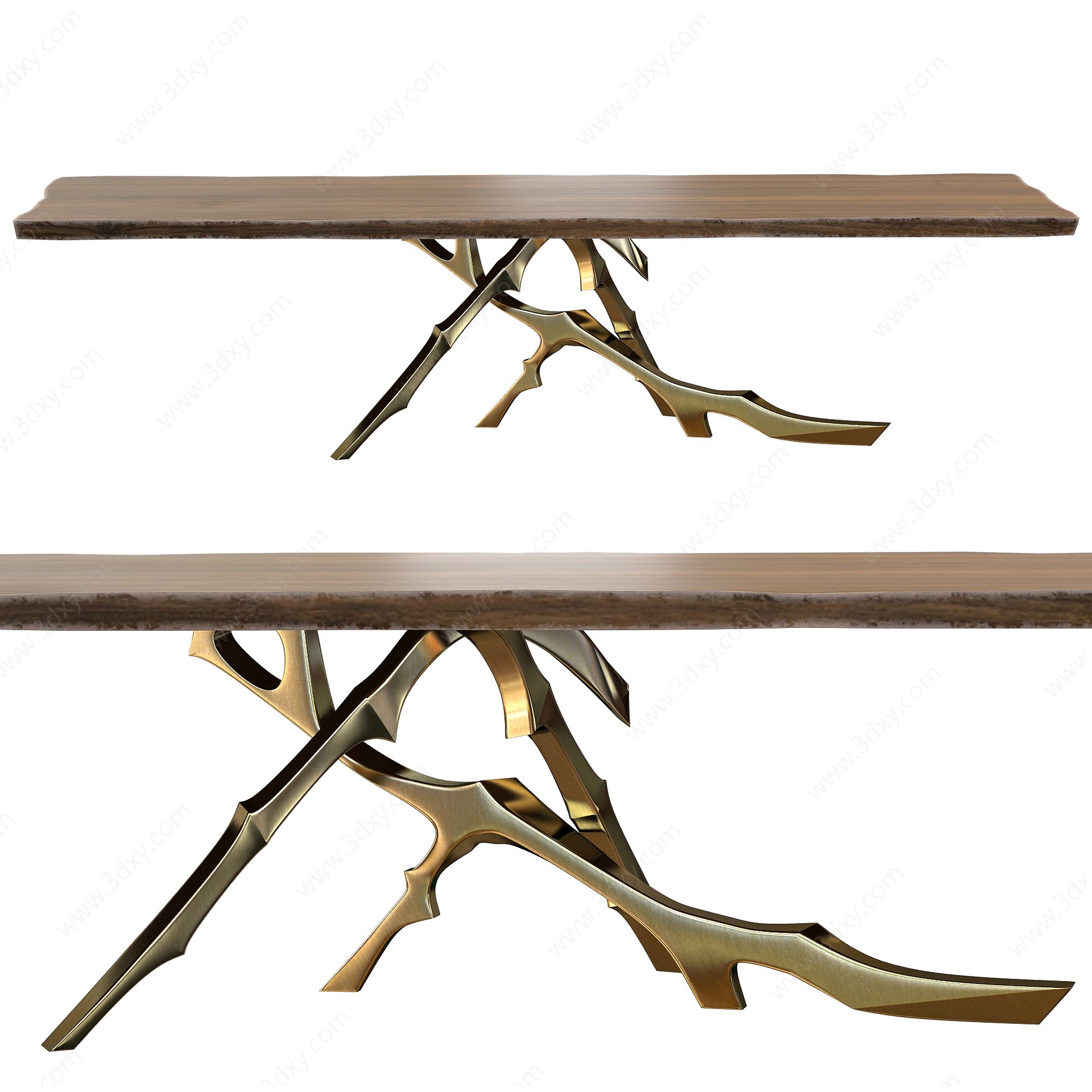 现代小木桌子3D模型
