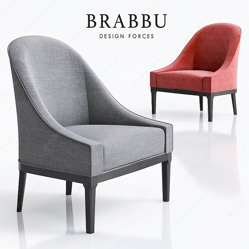 Brabbu单椅休闲沙发3D模型